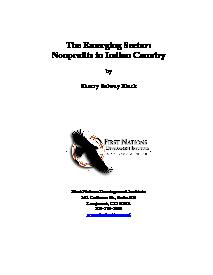 The Emerging Sector: Nonprofits in Indian Country
