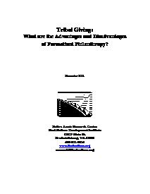 Tribal Giving: What are the Advantages and Disadvantages of Formalized Philanthropy?