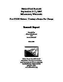 2004 Native Food Summit “First FOOD Nations: Creating a Recipe For Change
