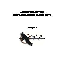 Time for the Harvest: Native Food Systems in Perspective