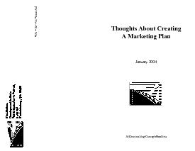 Thoughts About Creating a Marketing Plan