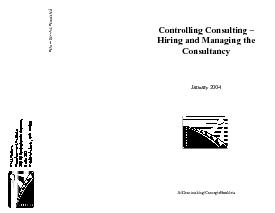 Controlling Consulting: Hiring and Managing the Consultancy