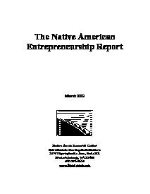 The Native American Entrepreneurship Report
