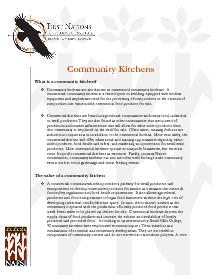 Fact Sheet #1 Community Kitchens