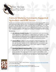 Fact Sheet #3 Farmers’ Markets