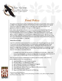 Fact Sheet #6 Food Policy