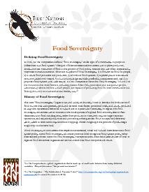 Fact Sheet #9 Food Sovereignty