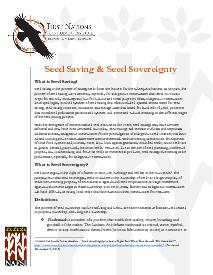 Fact Sheet #11 Seed Saving & Seed Sovereignty