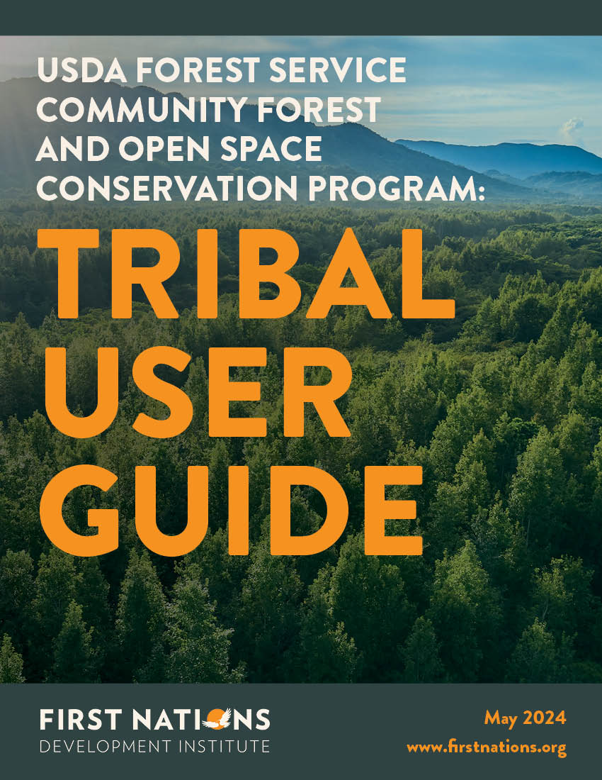 USDA Forest Service Community Forest And Open Space Conservation Program: Tribal User Guide